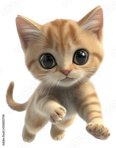 PNG Running cartoon White background Baby Cat.
