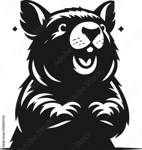 wombat vector silhouette