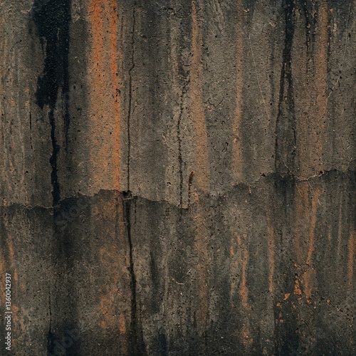 Dirty and textured grunge wall with old water stains