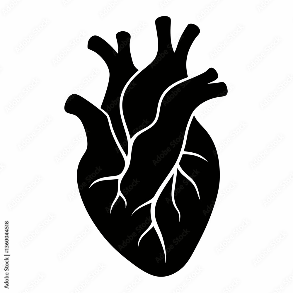 Human hand forming a heart shape with tribal and animal elements in a black silhouette design Human hand forming a heart shape with tribal and animal elements in a black silhouette design