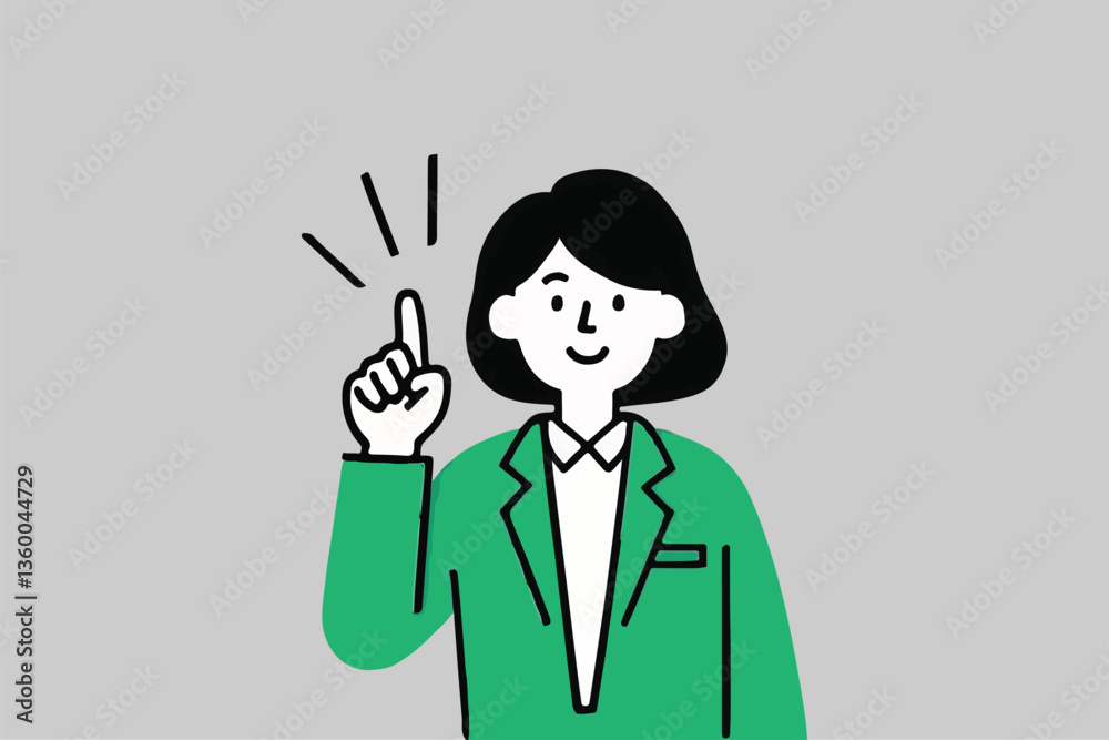 Woman Pointing Upward: Idea, Suggestion and Creative Thinking Displayed Woman Pointing Upward: Idea, Suggestion and Creative Thinking Displayed
