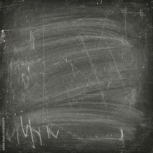 Faded chalkboard grunge texture with erased marks