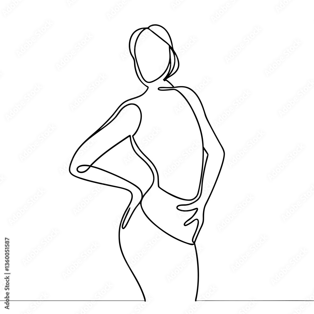 Fototapeta premium Silhouette vector illustration of a pregnant woman