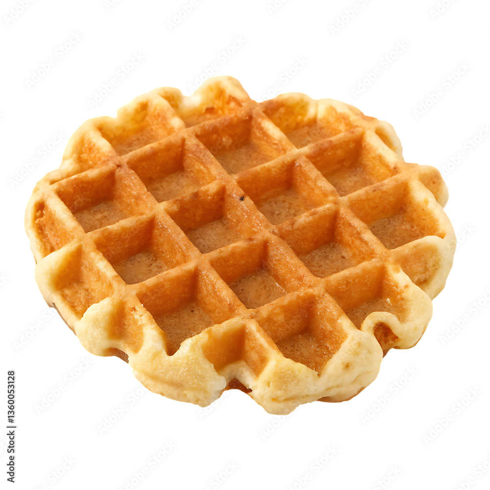 Golden brown waffle, crispy and delicious. Golden brown waffle, crispy and delicious.