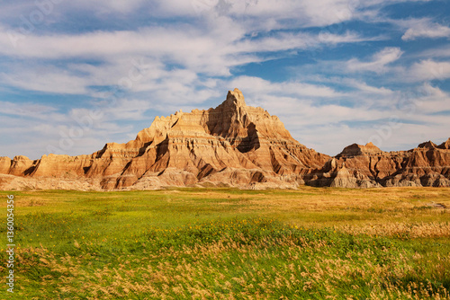Fotografie beautiful scene in badlands national park