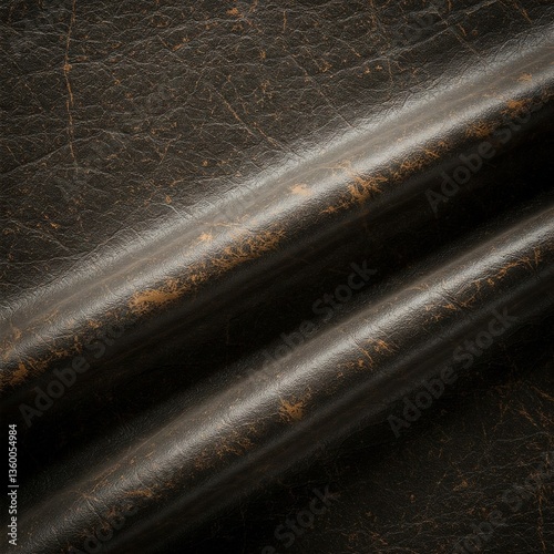 Grunge leather texture with natural creases and aged patina