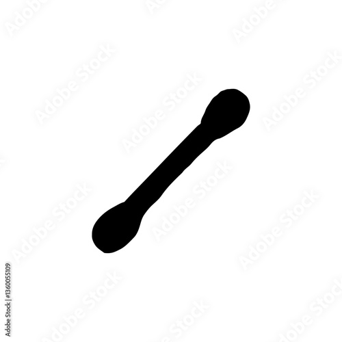 Cotton buds silhouette icon vector design.