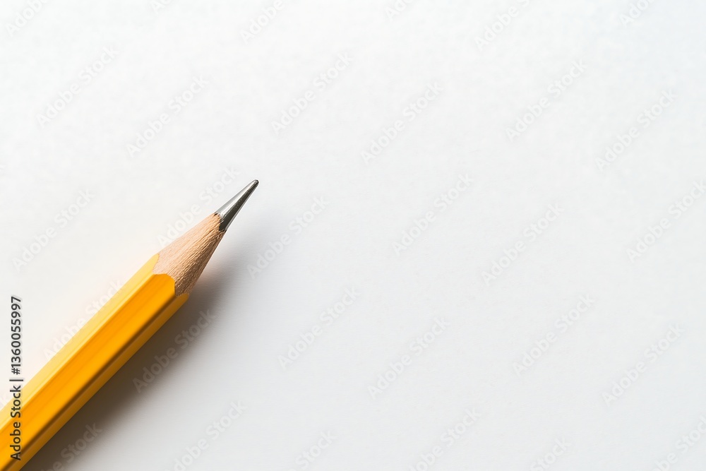 yellow pencil on a paper yellow pencil on a paper