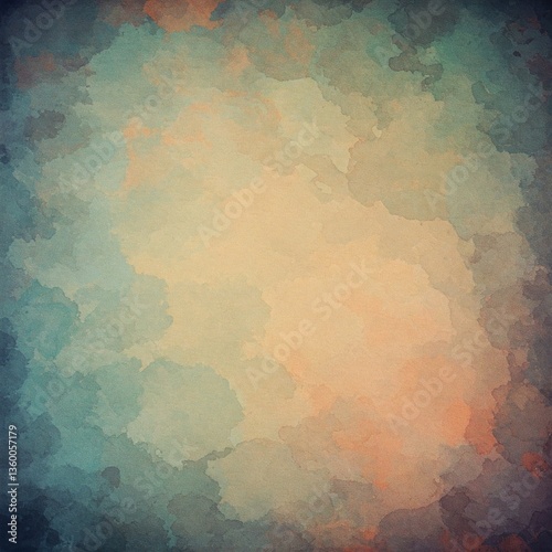 Grungy watercolor texture with soft stains and rough edges