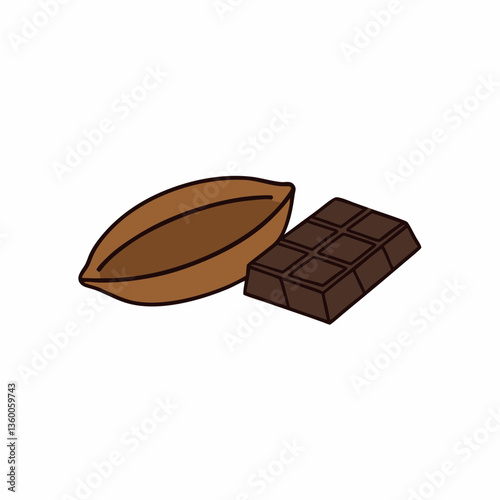 chocolate bar on white background