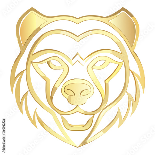a golden bear outline