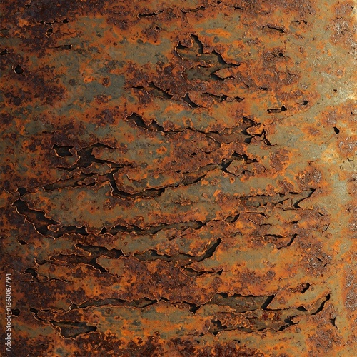 Rusted metal grunge background with corroded patterns