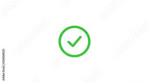 Checkmark icon animation. Yes icon. Icon animation.