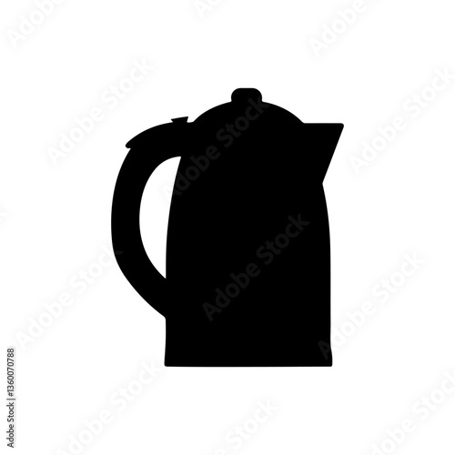 Electric kettle    silhouette icon vector design.