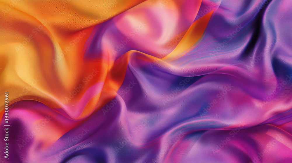 Fototapeta premium A colorful gradient fabric print design, incorporating a fractal pattern for textile and fashion illustration applications