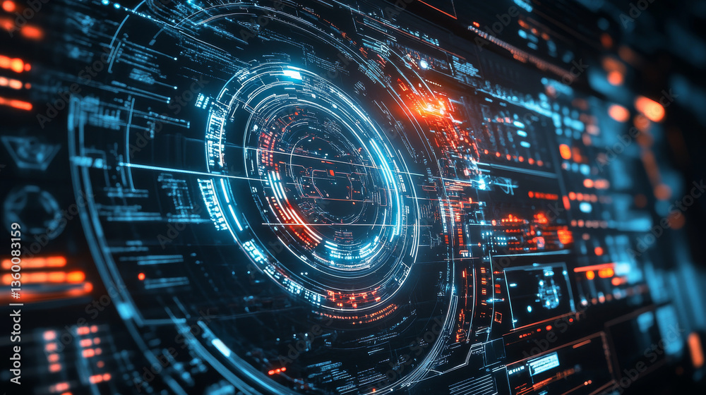 A futuristic HUD grid for virtual technology, designed as a spaceship user interface with a sci-fi theme, artificial intelligence elements, and high-tech aesthetics A futuristic HUD grid for virtual technology, designed as a spaceship user interface with a sci-fi theme, artificial intelligence elements, and high-tech aesthetics