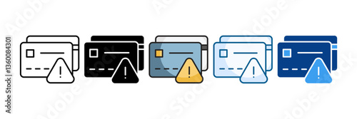 Credit Risk Icon Set Multiple Style Collection