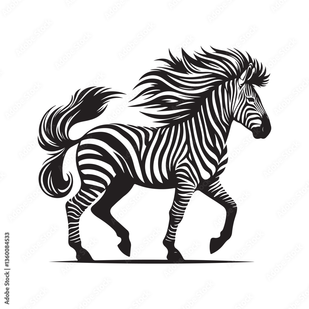 Obraz premium zebra vector illustration isolated
