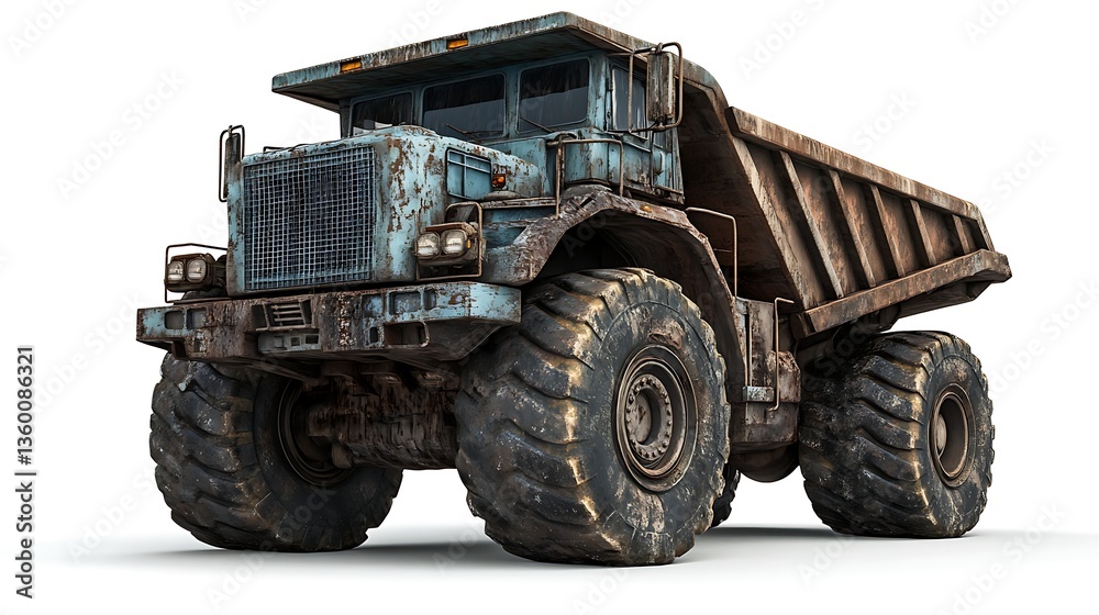 Rusty Dump Truck Isolated White Background Rusty Dump Truck Isolated White Background