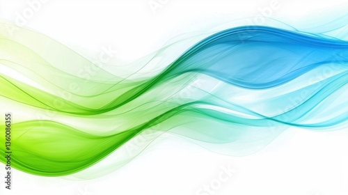 Flowing abstract green and blue lines forming a futuristic background with soft motion effects