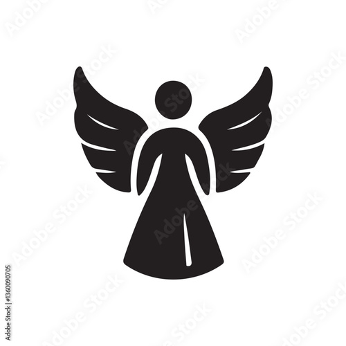 angel with wings silhouette