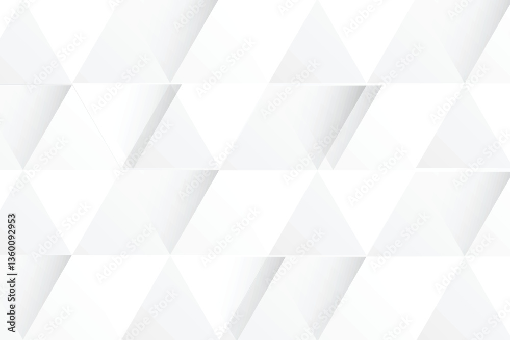 Fototapeta premium White triangle geometric pattern background, Geometric background made of triangles, Abstract geometric background. Vector 3d illustration. Triangle or pyramid white shapes.