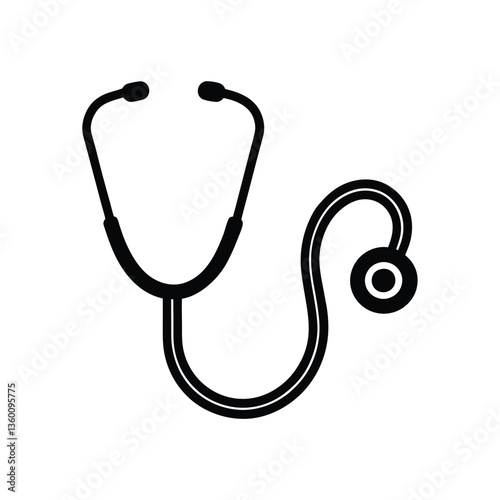 stethoscope on white  vector illustration