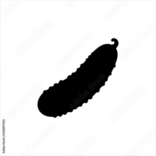 Black Cucumber  silhouette vector design