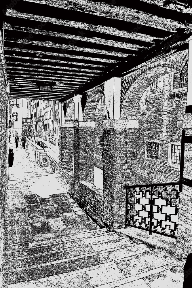 Fototapeta premium Venezia, passaggio tra le calli