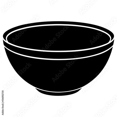 empty bowl isolated on black