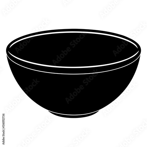 bowl on black background