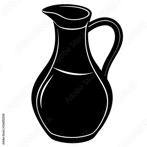 black and white jug