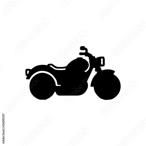 Motorcycle silhouette icon vector design.