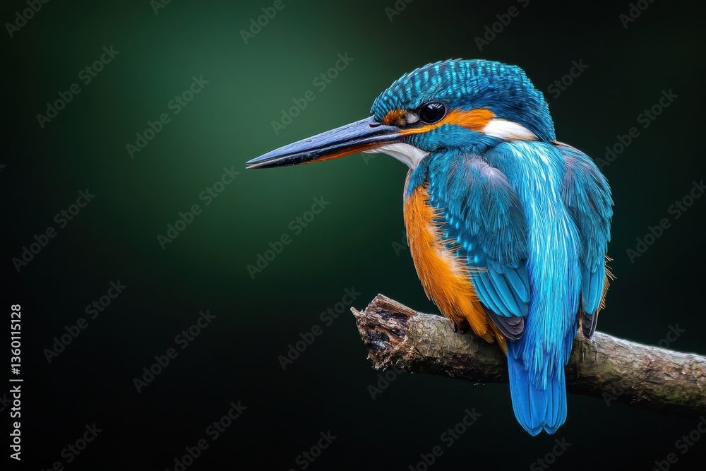custom made wallpaper toronto digitalBird with vibrant blue and orange beak perched on branch.