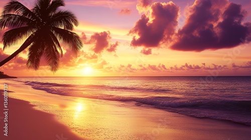 sunset on the beach