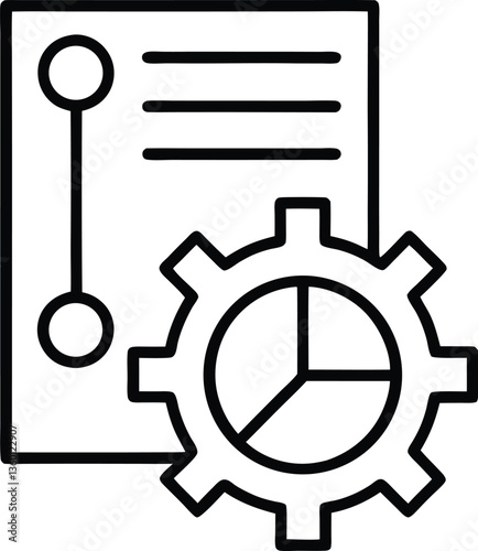 Project Management with Gear, Planning, Development, Process Icon

