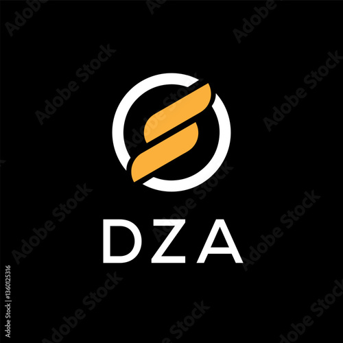 DZA creative minimalist letter logo.	