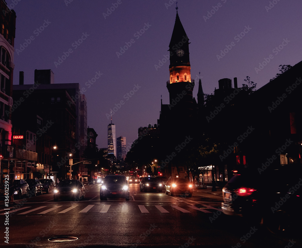 Fototapeta premium night view of the city
