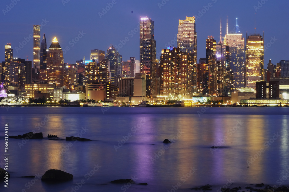 Obraz premium new york city skyline at night