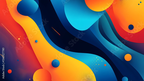 Abstract background with geometric spirals, vibrant gradients, and a modern feel,  abstract colorful background