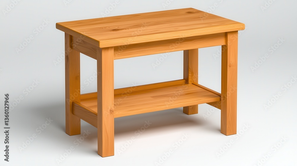 Sturdy Pine Wood End Table with Shelf Perfect for Living Room Bedroom or Home Office Sturdy Pine Wood End Table with Shelf Perfect for Living Room Bedroom or Home Office