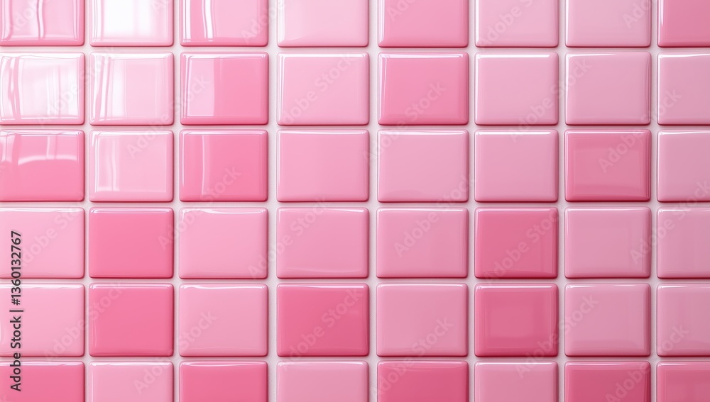 Aesthetic Background of Pink Square Tiles with Glossy Surface and Seamless Pattern for Decoration Aesthetic Background of Pink Square Tiles with Glossy Surface and Seamless Pattern for Decoration