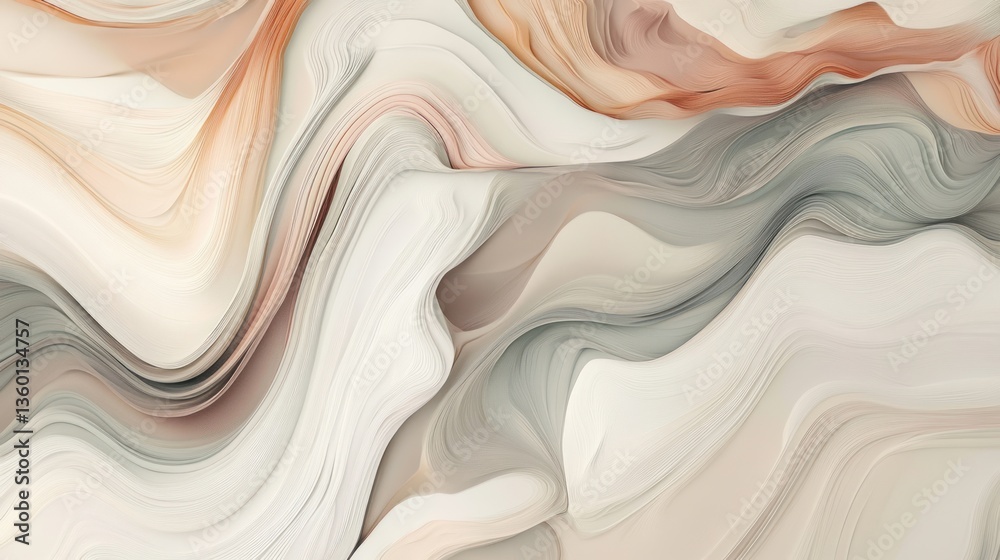 Obraz premium Abstract depiction of flowing layered colors and textures visually displayed