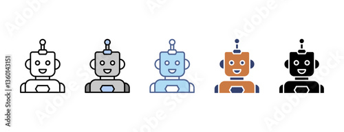 Robotics icon with multiple style