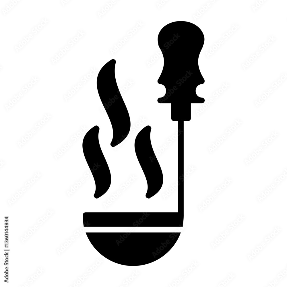 Obraz premium Ladle Solid Style Icon 