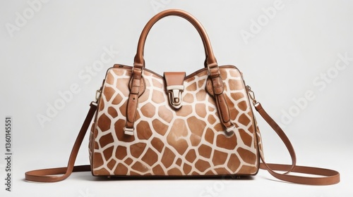 Expensive giraffe leather bag