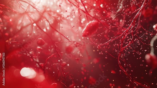 3D Rendering of Human Microvascular System photo