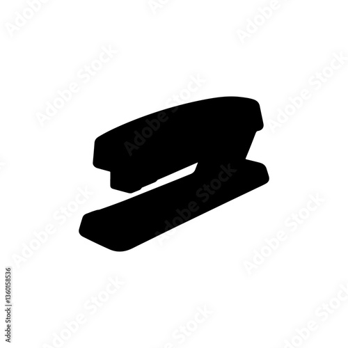 stapler silhouette icon vector flat design.