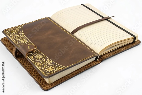 old book with leather cover