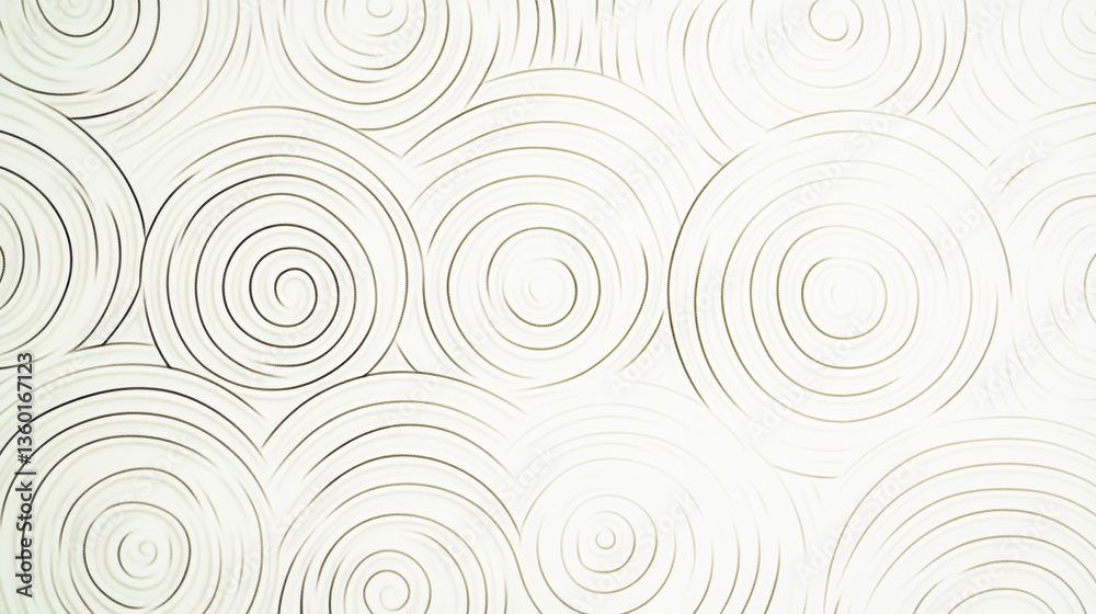 Soft and understated circular patterns create calming and minimalist design, featuring overlapping spirals in monochromatic palette. texture adds depth and elegance Soft and understated circular patterns create calming and minimalist design, featuring overlapping spirals in monochromatic palette. texture adds depth and elegance